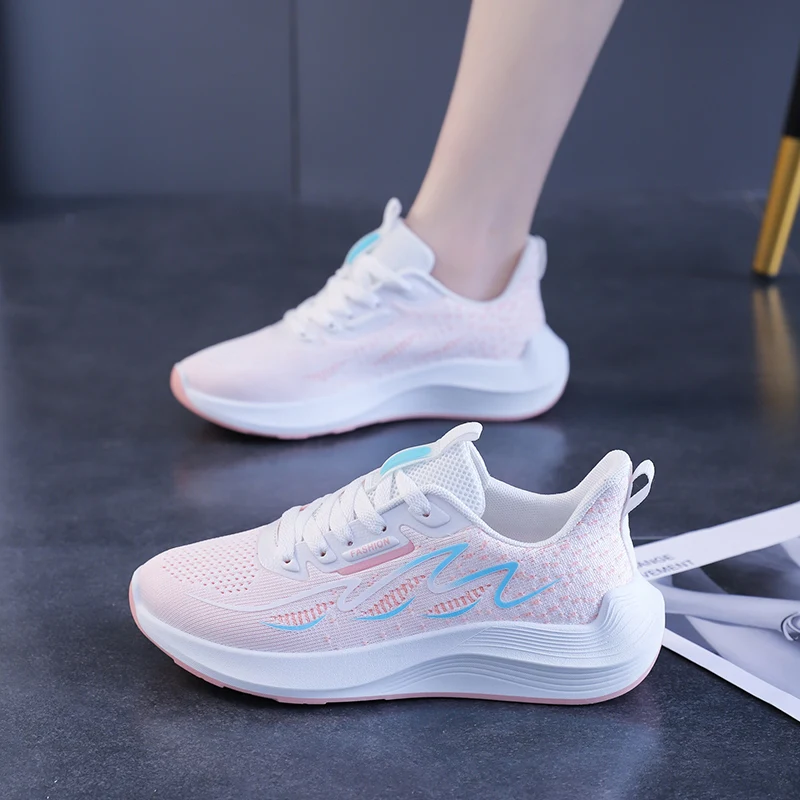 Легкие женские кроссовки для бега, Дышащая спортивная обувь, женские разноцветные кроссовки для марафонского бега Трусцой