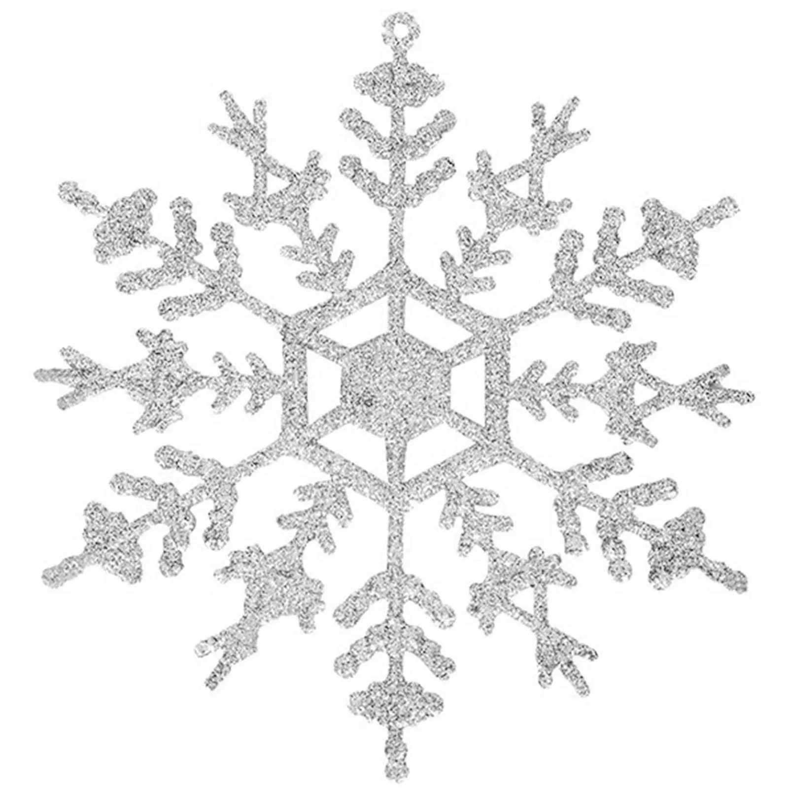 36 шт. Рождественские Украшения из белых снежинок с серебряной веревкой Снежинки для зимы в помещении на открытом воздухе