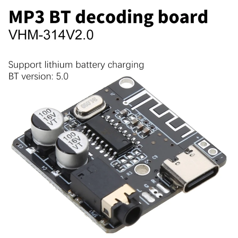 Модуль приемника BLE5.0 Type-C /Micro MP3 Bluetooth-совместимая плата декодирования для автомобильной колонки DIY Модификации