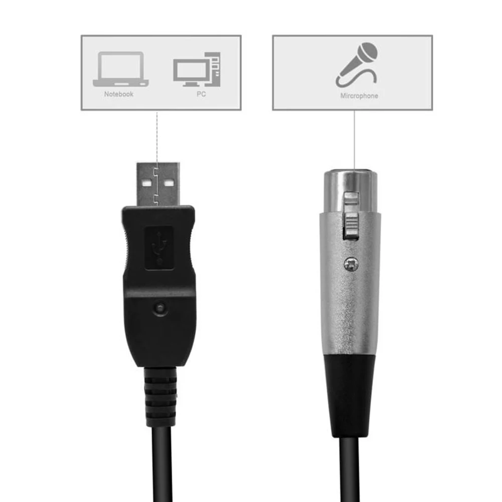 3 М USB-Штекер к XLR-Женскому Микрофону USB MIC Link Кабель Новый