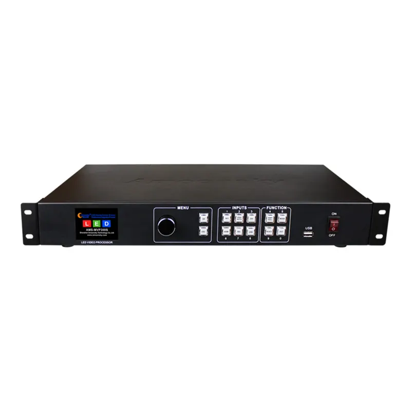 Экономичный настенный светодиодный видеопроцессор MVP300S: Полноцветный бесшовный переключатель, масштабируемый контроллер, комплект из 2 отправителей