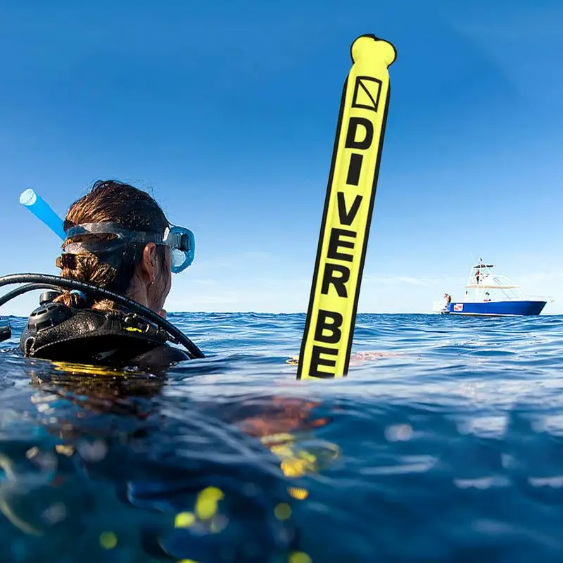 Сигнальная трубка для подводного плавания Буй Для дайвинга Аксессуары для дайвинга Защитное снаряжение 210D Нейлоновая ткань С покрытием TPU Буй для подводного плавания