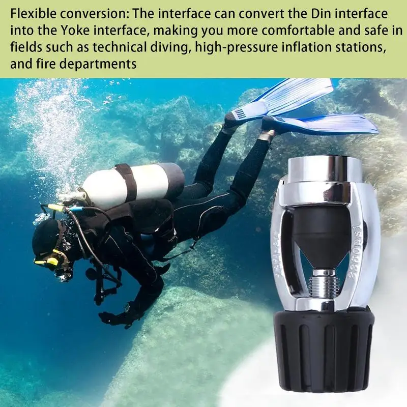 Адаптер Din-регулятора Yoke Преобразует адаптер Din-регулятора Yoke В адаптер первой ступени, преобразователь регулятора снаряжения для подводного плавания, снаряжение для дайвинга