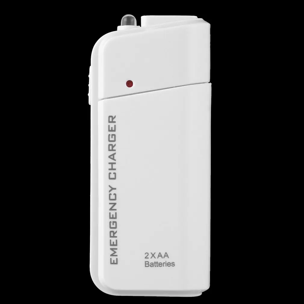 Универсальный портативный USB Аварийный удлинитель аккумулятора 2 АА Зарядное Устройство Блок питания для iPhone Мобильный телефон MP3 MP4 Белый
