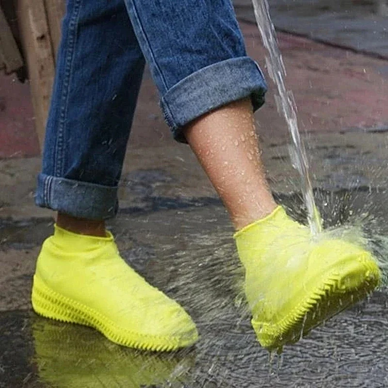 Сапоги Водонепроницаемые бахилы из силиконового материала, защита обуви унисекс, непромокаемые ботинки для дождливых дней в помещении и на улице многоразового использования 03