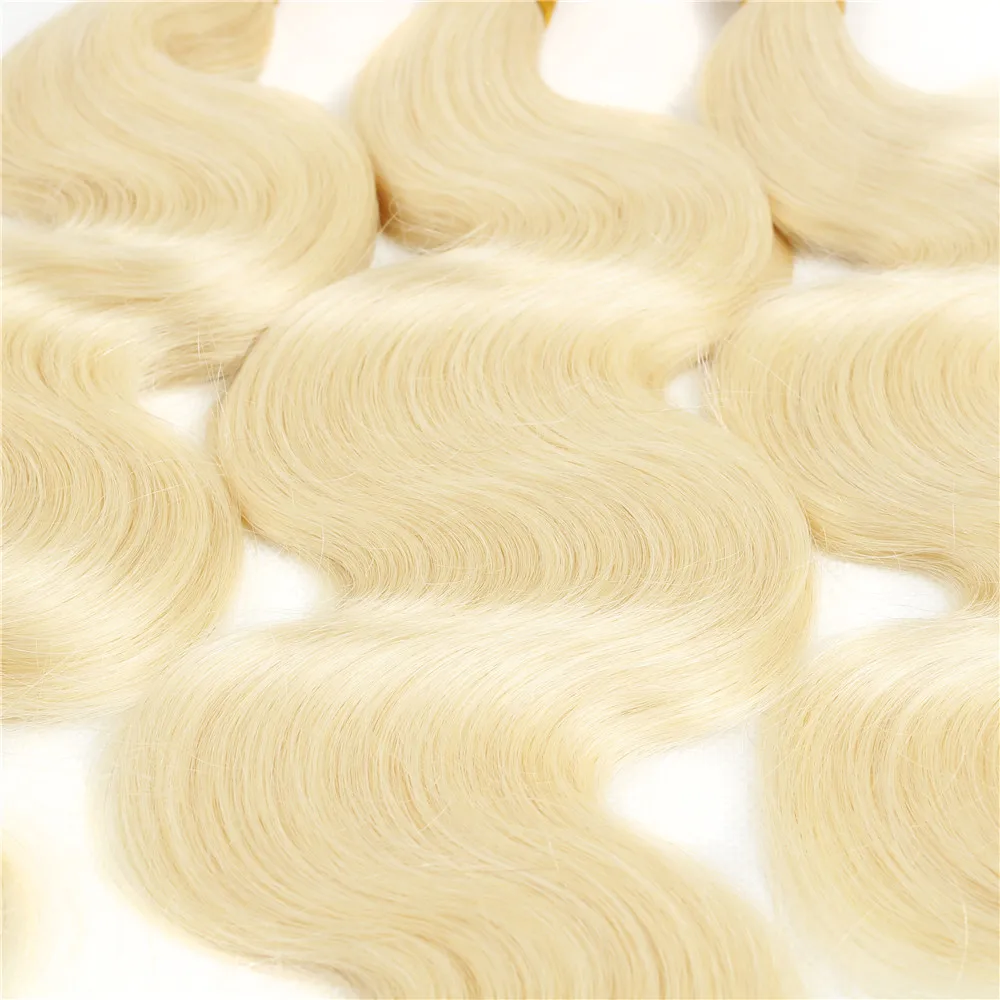 Оптовые пучки волос Remy с двойной вытяжкой в виде объемной волны медового блонда - горячая распродажа! Выбирайте из 1, 3 или 4 пучков из 100% натуральных волос.