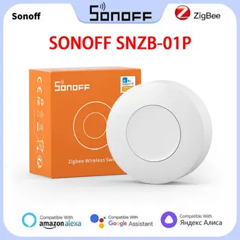 1-10 Шт. Беспроводной переключатель SONOFF SNZB-01P Zigbee SNZB-01P Zigbee Wireless С одним нажатием и Двойным нажатием Smart Switch Sensor