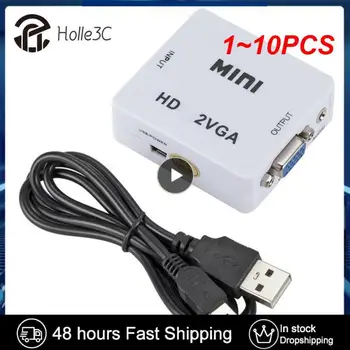 1-10 шт. Конвертер HDMI-совместимый с VGA адаптер для ноутбука Xbox360 DVD PSHD видео аудио конвертер 1080P для TV Box