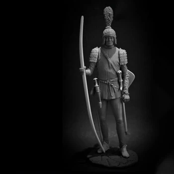 1/24 древний воин, солдат-лучник, Франция, наборы моделей фигурок из смолы, миниатюрный солдатик в разобранном виде, неокрашенный