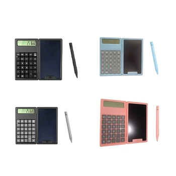 1 комплект научного калькулятора школьного сезона, складной планшетный калькулятор, ЖК-планшет Пластик, розовый