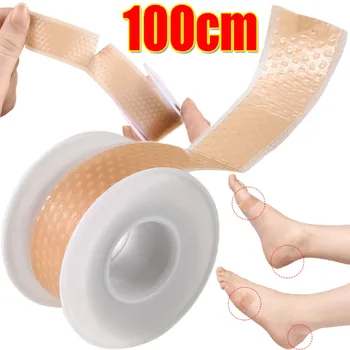 1 рулон силиконовой гелевой невидимой противоизносной ленты для защиты пятки Инструмент для женской обуви на высоком каблуке Противоизносная наклейка на пятку Средство для ухода за ногами