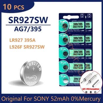 10 шт. Оригинал для Sony SR927SW AG7 395 LR927 395AL926F SR927SW Литиевые батареи Кнопочная батарея для управления часами и игрушками
