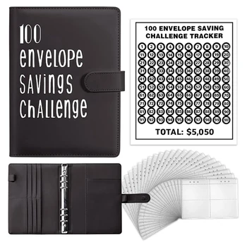 100 конвертов в переплете, экономный бюджетный переплет формата А5 - сэкономьте 5050 с помощью Money Saving Challenge