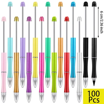 100шт Металлические Бисерные карандаши Infinity Без чернил Вечный карандаш DIY Многоразовый Вечный карандаш для детей Подарки студентам