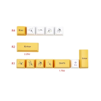 117 для ключей OEM Beauty Keycap Сублимация красителя PBT для механической клавиатуры N2UB