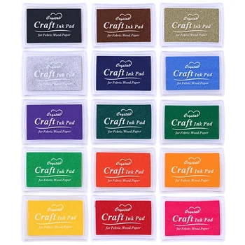 14 Цветов Inkpad Craft На Масляной Основе DIY Чернильные Подушечки для Резиновых Штампов Fabric Scrapbook Decor Stamp Pad