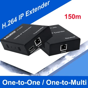 150 М IP HDMI Удлинитель Передатчик Приемник По Кабелю RJ45 CAT6 Ethernet 1TX К Нескольким RX Разветвителям для PS3 PS4 Компьютер ПК К Телевизору