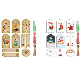 150шт Рождественские подвесные бирки, этикетки для украшения своими руками, аксессуары для упаковки
