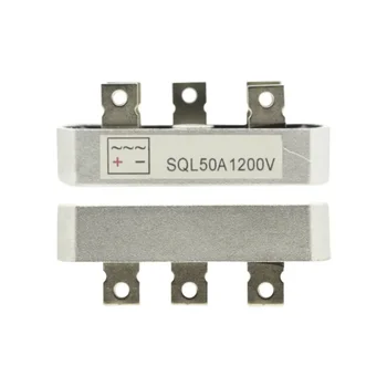 1PCS 50A 1200V Алюминиевый металлический корпус 3-фазный диодный мостовой выпрямитель 50Amp SQL50A модуль