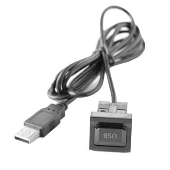 1шт 1 × USB с пылезащитным чехлом Жгут проводов для скрытого монтажа на приборной панели, двойной удлинитель USB, высококачественный кабель-адаптер USB-порта