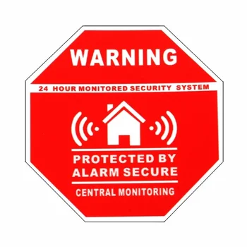 1шт Домашняя Охранная Сигнализация Виниловые Наклейки/Переводные Знаки для Окон и Дверей, Предупреждающие о Безопасности