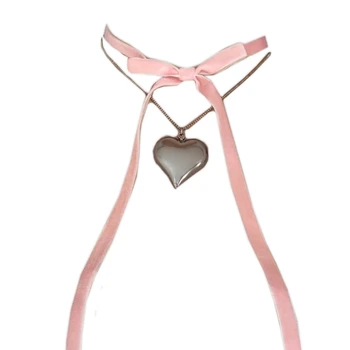 2 шт./компл. Ожерелье с сердечком, ожерелье с сердечком романтиков, элегантный ювелирный подарок