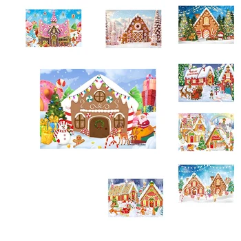 210x150 см Рождественский Пряничный Пряничный Домик Candy House Фотографии Фонов Для Вечеринки В честь Дня Рождения Украшения
