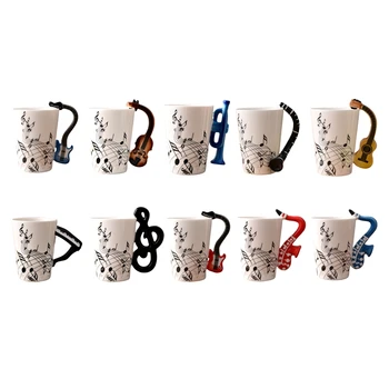 240 мл, Креативная Музыкальная Керамическая Кружка, Милые Кофейные, Чайные, Молочные Кружки и чашки с ручкой, Подарки для новинок