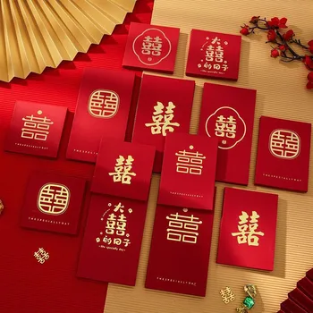 30 шт./компл. Свадебный Красный Конверт с Карманными Деньгами для Гостей Lucky Hongbao Blessing Bag Свадебные Украшения