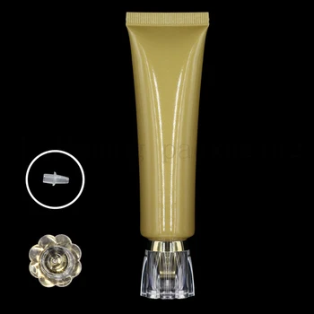 30шт 40 г Пустой Мини-полиэтиленовый косметический флакон для крема для лица Очищающий лосьон Squeeze Gold Soft Tube Расходные материалы Контейнеры для кондиционера