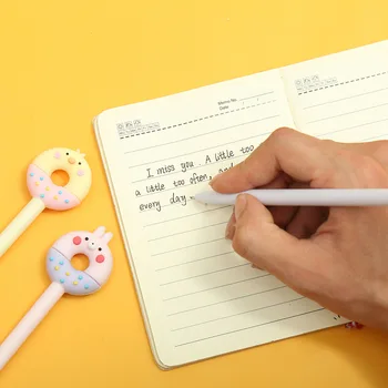 36ШТ Корейский мультфильм милый питомец силиконовая ручка-Роллер для домашних животных милый куриный пончик быстросохнущая ручка