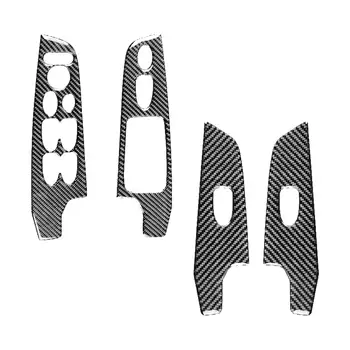 4 Части отделки панели переключателя стеклоподъемника Аксессуар из углеродного волокна для Honda Civic 8TH Легкая Тонкая обработка поверхности