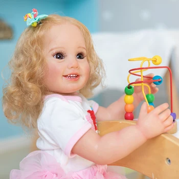 55 см Реалистичная кукла для всего тела из мягкого силикона Reborn Baby Girl Cammi Smile, высококачественная кукла ручной работы, подарки для детей
