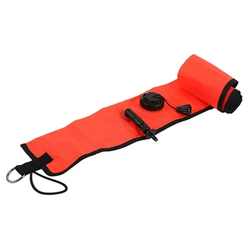 5X1 м Подводное плавание с аквалангом, надувной сигнальный маркер SMB, видимость буя, поплавок, сигнальная трубка, красный
