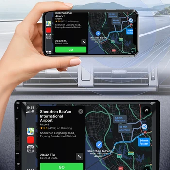 7-Дюймовый Автомобильный Радиоприемник Mirrorlink Apple Carplay Android Auto Автомобильный MP5 Плеер HD Портативный Автомобильный Стерео USB TF Камера Заднего Вида FM-Приемник