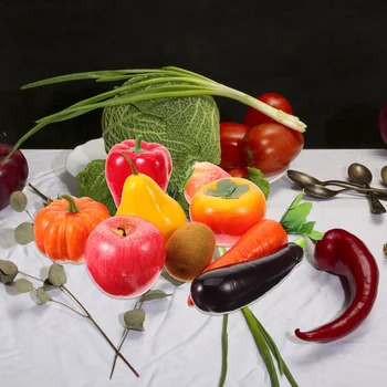 9 Шт Имитационная модель фруктов Реалистичные модели овощей Поддельный Реквизит Орнамент Овощи Декор Искусственные Фрукты и реквизит для фотографий
