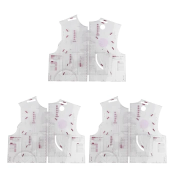 9X 1: 1 Модная линейка для дизайна ткани, форма для обрезки, шаблон для рисования одежды для школьников, прототип одежды, линейка