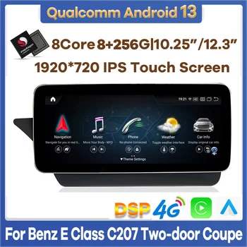 Android 13 Qualcomm 6 + 128 Г Автомобильный Мультимедийный Плеер GPS Радио Стерео для Mercedes Benz E Coupe W207 A207 C207 2009-2016 CarPlay