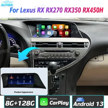 Android 13 Автомагнитола 128 ГБ 10,25 Дюймов Для Lexus RX RX270 RX350 RX450H 2009-2015 Мультимедийный Видеоплеер CarPlay Авторадио GPS