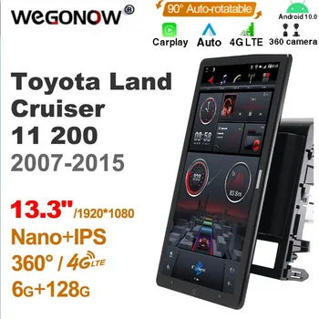 Android10.0 Собственное автомобильное радио Авто для Toyota Land Cruiser 11 200 2007-2015 13,3 