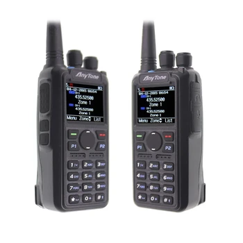 AnyTone Цифровое DMR-радио at-d878ii плюс аналоговое двустороннее радио GPS 9 Вт 3100 мАч Аккумулятор AES 256 Технология шифрования at-d878uv