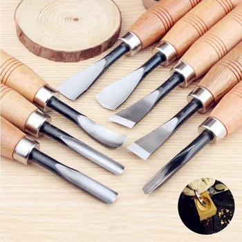 B50 8шт / 6шт Инструменты для сухой ручной резьбы по дереву Woodpecker, Профессиональный деревообрабатывающий станок, набор долот для выдалбливания инструментов