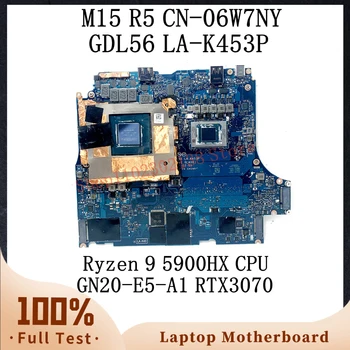 CN-06W7NY 06W7NY 6W7NY С процессором Ryzen 9 5900HX для материнской платы ноутбука DELL M15 R5 GDL56 LA-K453P GN20-E5-A1 RTX3070 100% Протестирован НОРМАЛЬНО