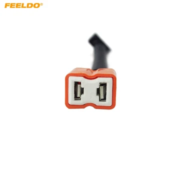 FEELDO 10шт Высококачественная автомобильная лампа H7 прямого типа с разъемом для подключения к розетке со жгутом проводов #FD-5467