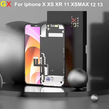 GX OLED ЖК-дисплей Дигитайзер В сборе Для iphone X XS XR 11 XSMAX 11 Promax 12 Promax 13 ЖК-экран GX OLED Для iphone 12