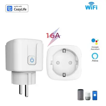 HomeKit WiFi EU Smart Socket AC100 ~ 240V High Power Outlet Приложение для дистанционного управления с таймером Работает с Alexa Siri