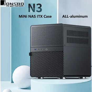 JONSBO N3 MiNi ITX Case 8 жесткий диск NAS полностью алюминиевое шасси, поддержка независимого канала радиатора MiNi tower radiator
