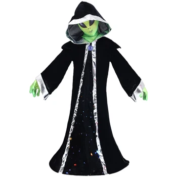 Memune Эксклюзивный детский унисекс Забавный Повелитель пришельцев из Глубокого космоса, страшный маскарадный костюм для тематической вечеринки на Хэллоуин