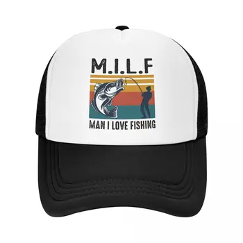 Milf Man, я люблю рыбалку, бейсболка для мужчин, женская регулируемая шляпа дальнобойщика, уличные бейсболки, летние шляпы