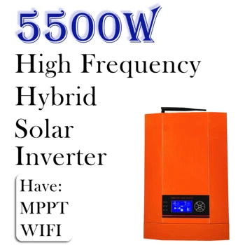 PPS-5500W ЖК-дисплей Вне сети 48VDC-220VAC Солнечная Энергия 5,5 кВт Гибридный Инвертор